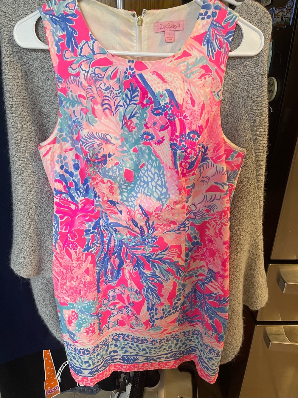 Lilly Pulitzer Light Pascha Pink Floral Shift Dress Size 4